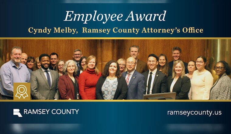 Ramsey County Board Honors Executive Assistant with Employee Achievement Award