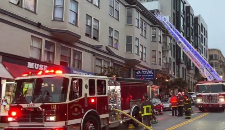Russian Hill's Broadway Hotel Blaze Contained by SFFD, Minor Injuries Reported, San Francisco Streets Reopened