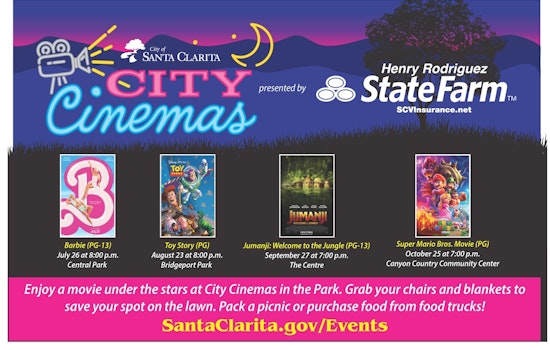 Santa Clarita Welcomes Free Outdoor Movie Series This Summer Sponsored by Henry Rodriguez State Farm