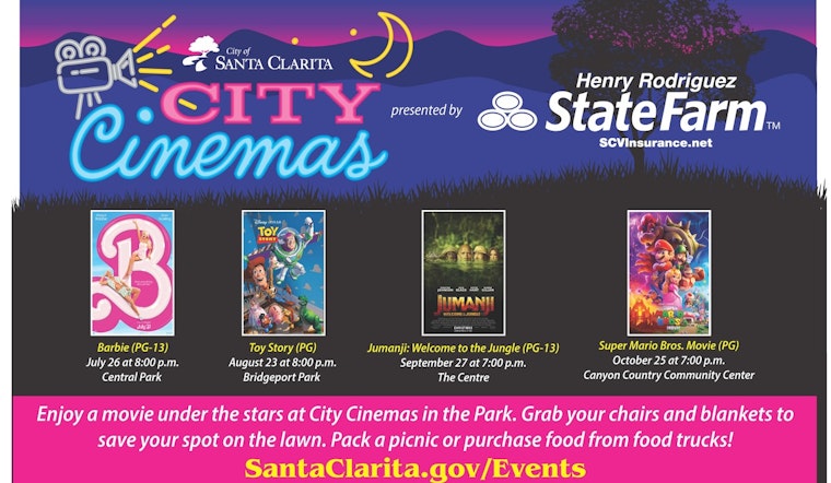 Santa Clarita Welcomes Free Outdoor Movie Series This Summer Sponsored by Henry Rodriguez State Farm
