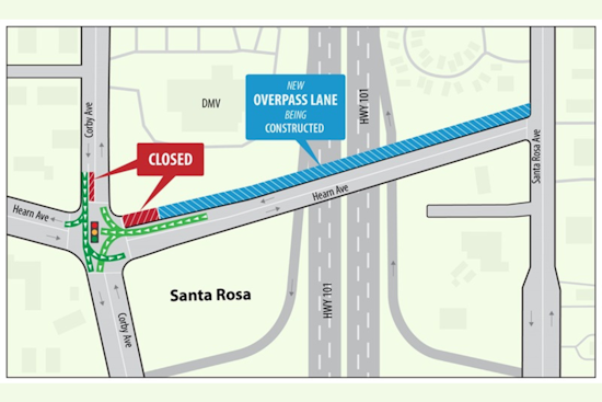 Santa Rosa Drivers Alert: Traffic Changes Ahead as Caltrans Begins Hearn Ave Overcrossing Work