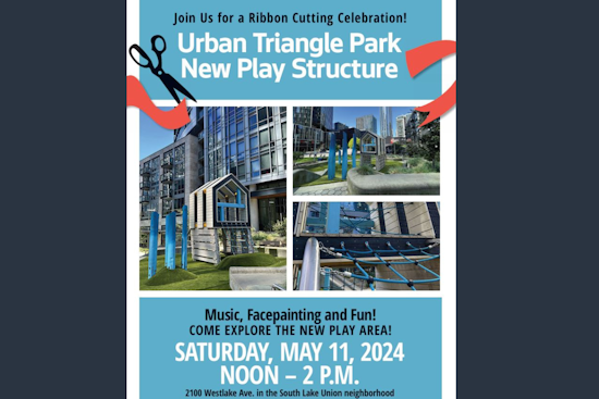 Seattle Celebrates New Play Structure at Urban Triangle Park in South Lake Union