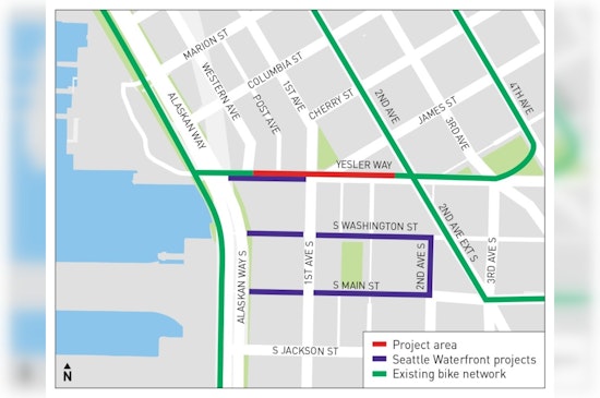 Seattle Pedals Ahead with Yesler Way Protected Bike Lane, Aims to Bridge Downtown Connectivity by 2024
