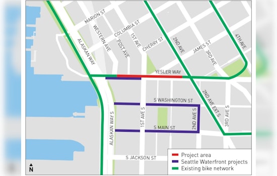 Seattle Pedals Ahead with Yesler Way Protected Bike Lane, Aims to Bridge Downtown Connectivity by 2024