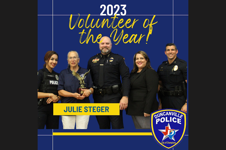 Selfless Volunteer Earns 2023 Volunteer of the Year Honors From Duncanville Police