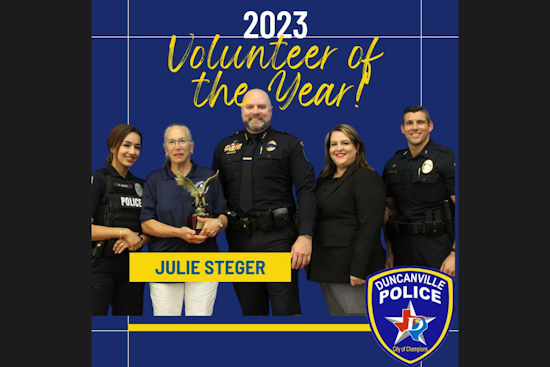 Selfless Volunteer Earns 2023 Volunteer of the Year Honors From Duncanville Police