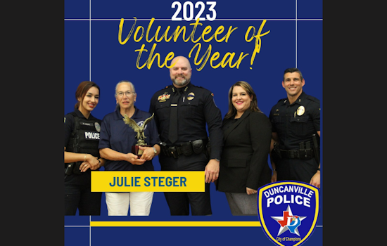 Selfless Volunteer Earns 2023 Volunteer of the Year Honors From Duncanville Police