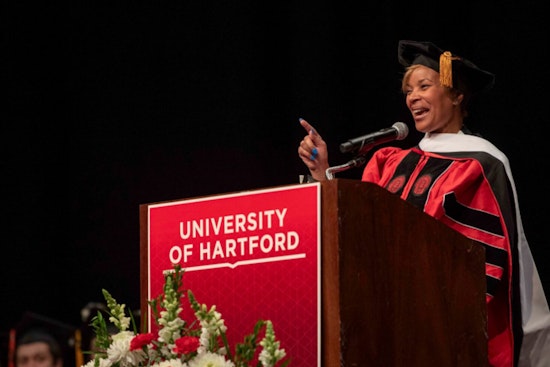 Senator Sonya Halpern Returns to University of Hartford as Emblem of Alumni Success