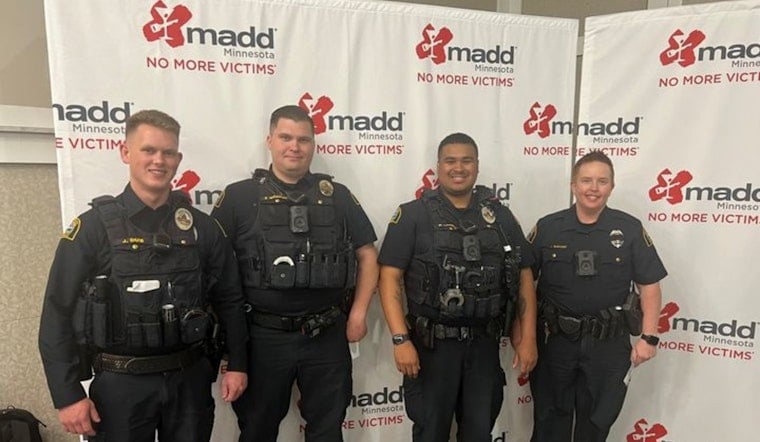 St. Paul Officers Honored by MADD Minnesota for Exceptional DWI Enforcement Efforts