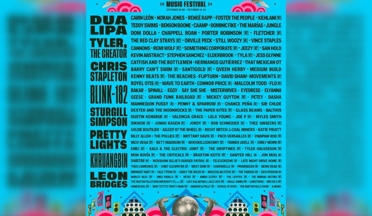 Star-Studded Extravaganza: Dua Lipa, Tyler, The Creator to Ignite 2024 Austin City Limits Music Festival