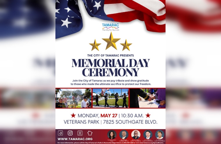 Tamarac to Honor Fallen Heroes with Memorial Day Ceremony Featuring Vietnam Vet Keynote Speaker