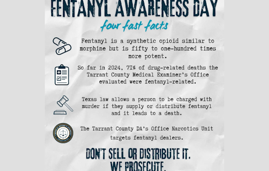 Tarrant County Declares May 7th Fentanyl Awareness Day, Aimed at Combating Opioid Epidemic through Education and Enforcement