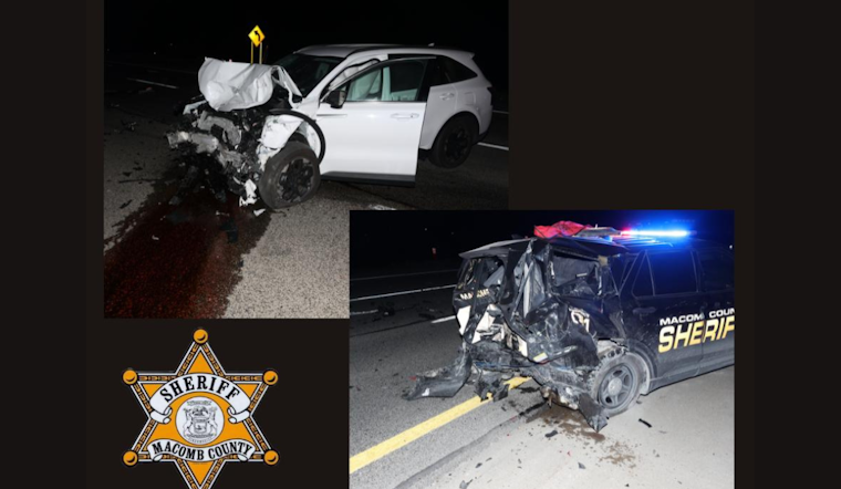 Teen Driver Crashes Into Macomb County Sheriff's Patrol Car on I-94 Near Detroit