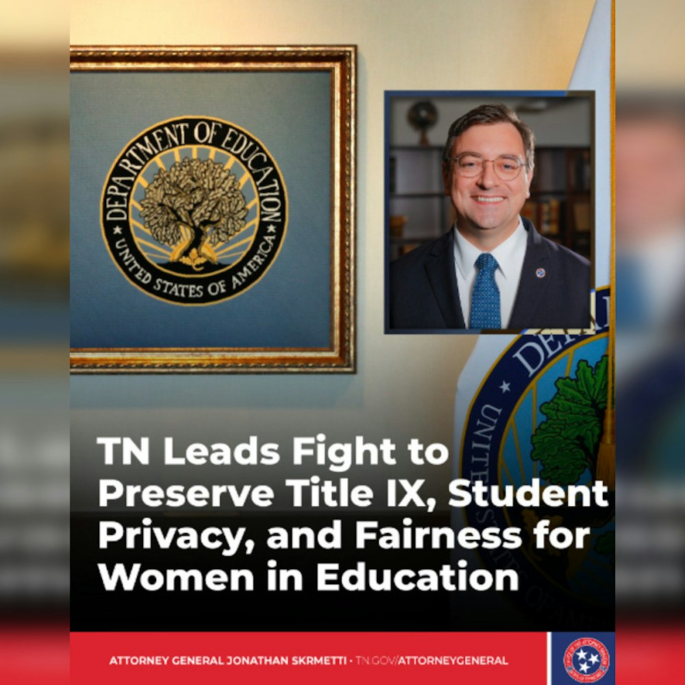 Tennessee AG Forms Multi-State Coalition to Defend Title IX's Original Intent Against Federal Overhaul