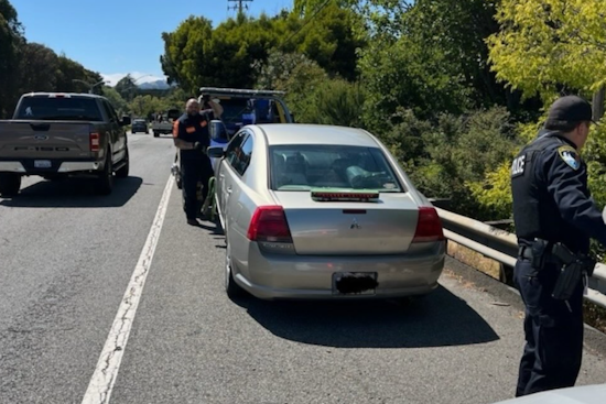 Tiburon Traffic Stop Uncovers Homemade Key, Unlicensed Driver Taken into Custody