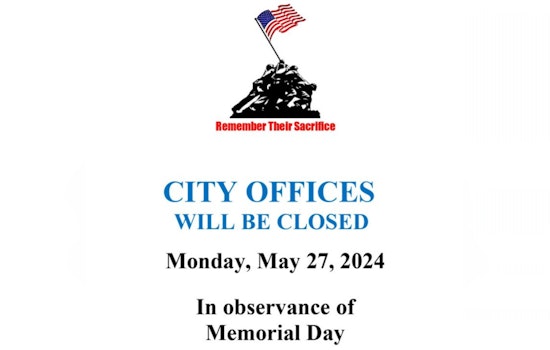 Tombstone City Offices to Close for Memorial Day, Pool Opens Following Day