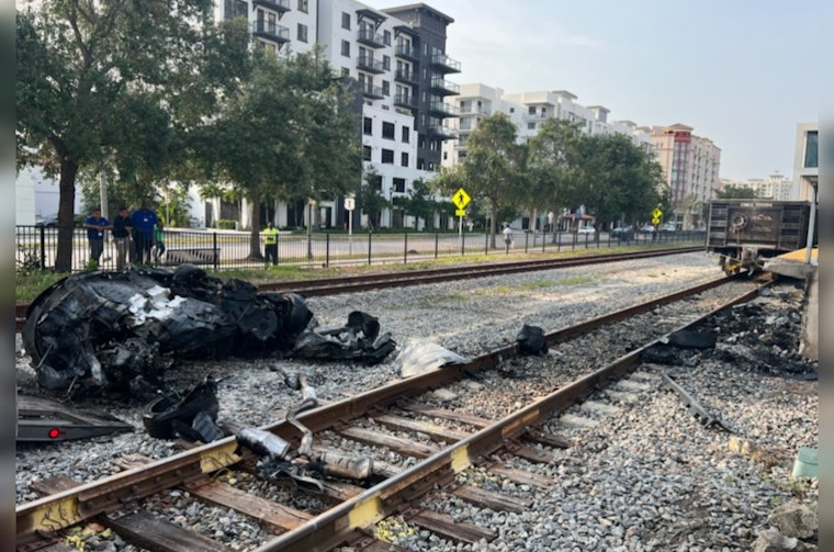 Train Strikes Unoccupied Car in West Palm Beach, One Arrested on Trespassing Charges Amidst Delays