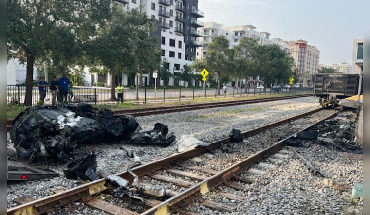 Train Strikes Unoccupied Car in West Palm Beach, One Arrested on Trespassing Charges Amidst Delays