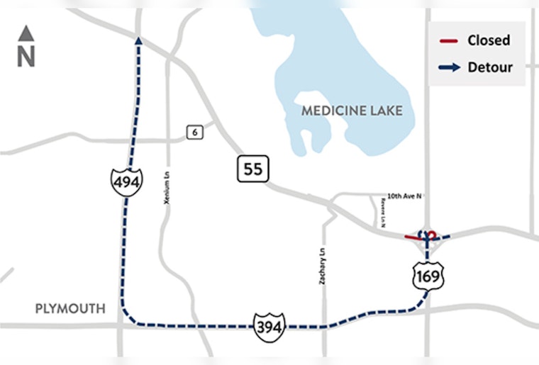 Twin Cities Alert Major Closure on Westbound Highway 55 Begins May 28