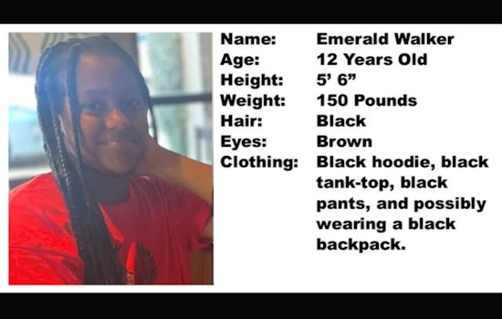 Urgent Ebony Alert Issued for Missing 12-Year-Old Girl in Tiburon, Authorities Seek Public's Help