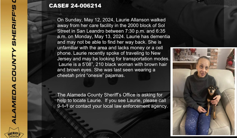 Urgent Search for Missing Dementia Patient Laurie Allanson in San Leandro, Public's Help Sought