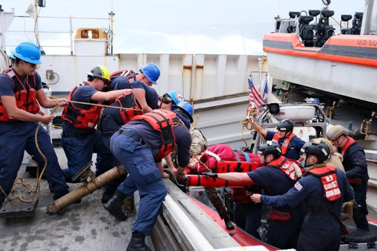 U.S. Coast Guard Cutter Munro Successfully Medevacs Injured Fisherman off Coast of Peru
