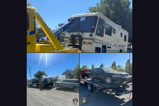 Vallejo Police Clear Out 58 Abandoned Vehicles in Citywide Sweep to Combat Urban Blight