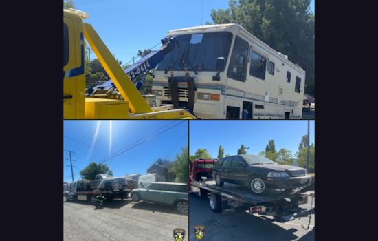 Vallejo Police Clear Out 58 Abandoned Vehicles in Citywide Sweep to Combat Urban Blight