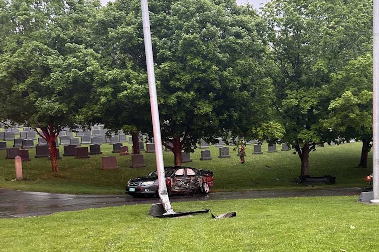 Vermont Man Charged with DUI After Crashing into Flagpole at Veterans Cemetery on Memorial Day