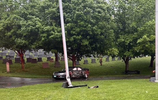 Vermont Man Charged with DUI After Crashing into Flagpole at Veterans Cemetery on Memorial Day