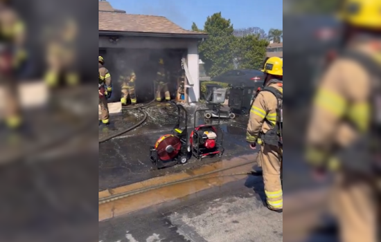 VIDEO: Tustin Firefighters Swiftly Contain Garage Fire, Prevent Neighborhood Calamity