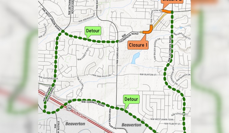 Washington County Schedules Open House for Thompson Road Realignment Project