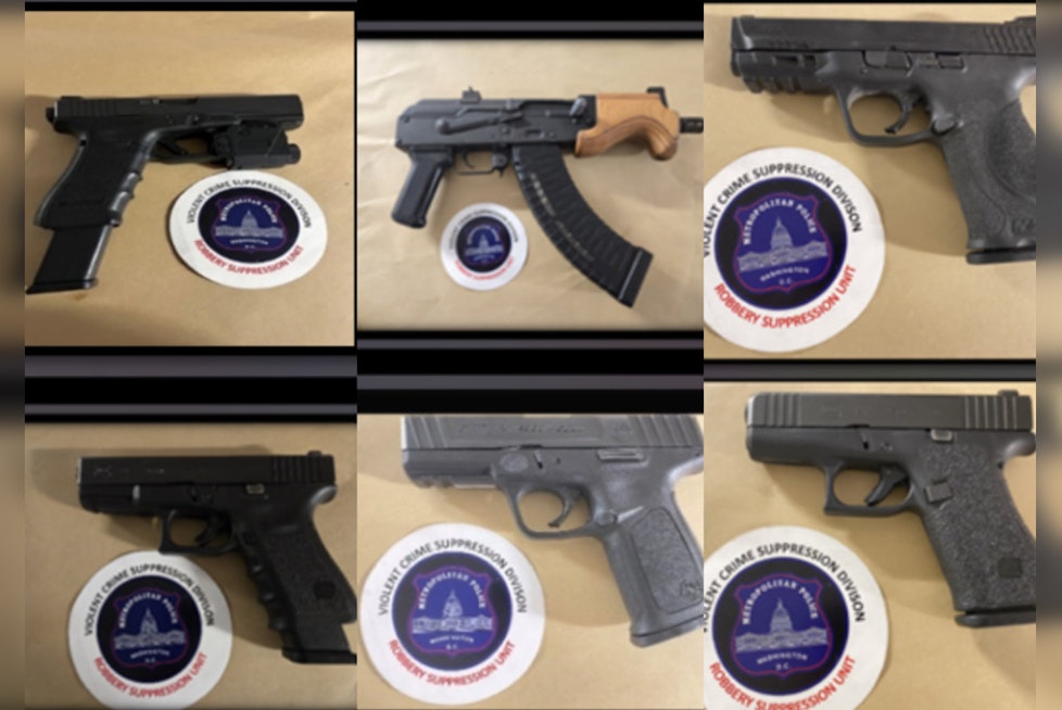 Washington D.C. Police Seize 45 Firearms in a Week, Including "Ghost Guns" as Crackdown on Illegal Weapons Continues