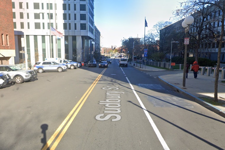 Water Main Break Causes Traffic Delays on Sudbury Street in Downtown Boston