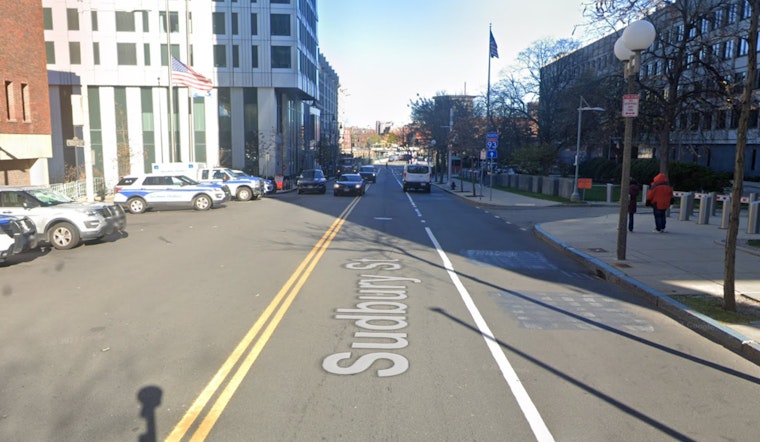 Water Main Break Causes Traffic Delays on Sudbury Street in Downtown Boston