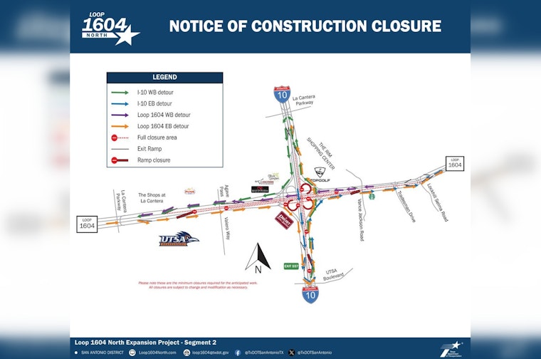 Weekend Traffic Alert: Major Highway Closures at San Antonio's Loop