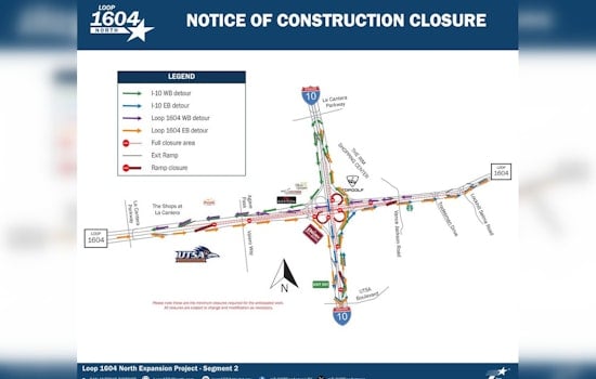 Weekend Traffic Alert: Major Highway Closures at San Antonio's Loop 1604 and I-10 Interchange