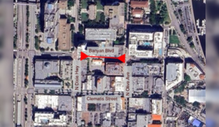 West Palm Beach Gears Up For Major Banyan Boulevard Renovations, Traffic Delays Expected