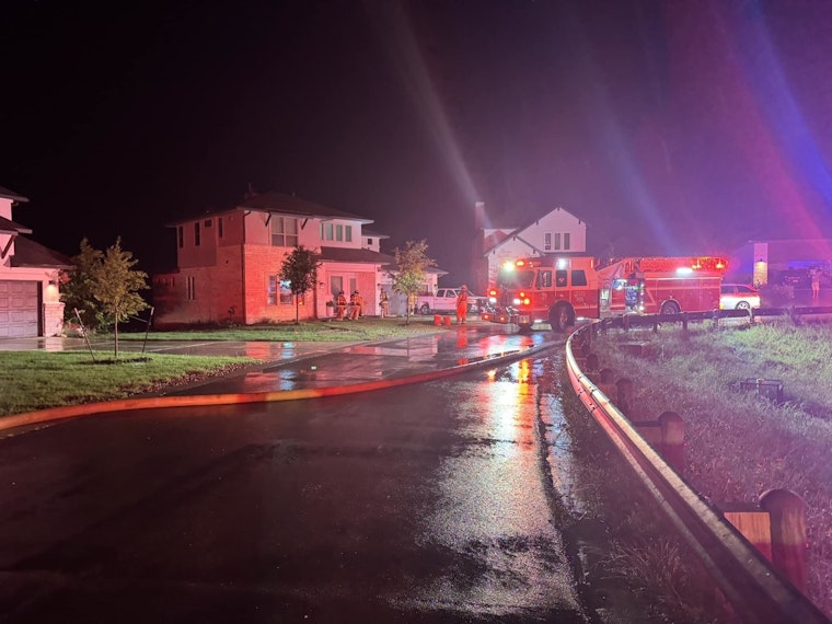 West Travis County Home Engulfed by Fire After Lightning Strike, No Injuries Reported
