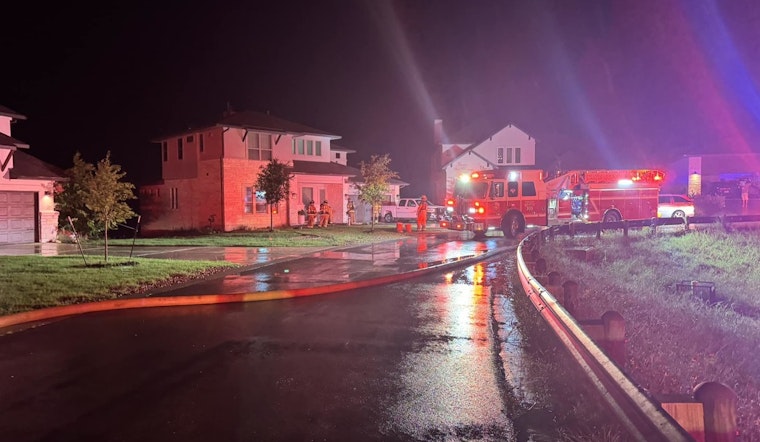 West Travis County Home Engulfed by Fire After Lightning Strike, No Injuries Reported