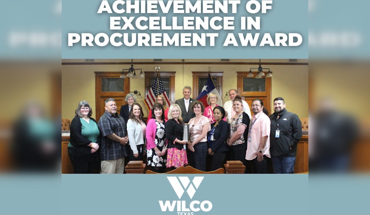Williamson County Earns National Recognition with 24th Consecutive Excellence in Procurement Award