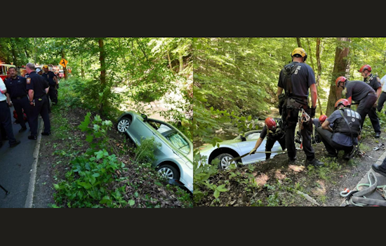 Woman Rescued by DC Fire and EMS After Car Plunges Over Embankment Near Rock Creek Park