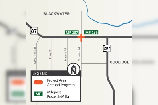 ADOT Announces Major Safety and Traffic Flow Enhancements for SR 87 and Skousen Road Intersection Near Coolidge