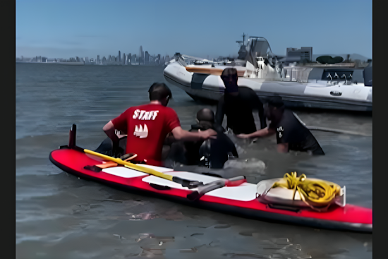 VIDEO: Alameda Fire and Police Departments Jointly Rescue Teen Stuck in Mud Near Encinal Boat Ramp