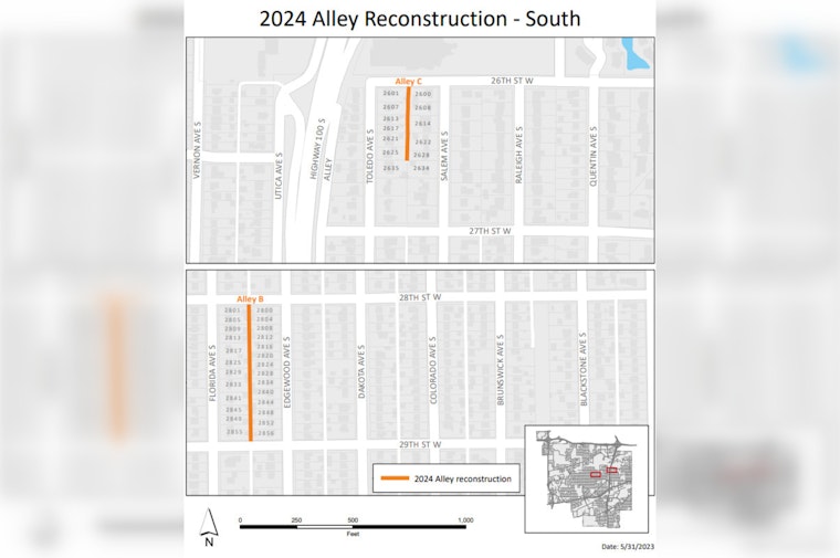 Alley C Reopens Amidst 2024 Reconstruction Efforts, Alley B Prepares for Revamp