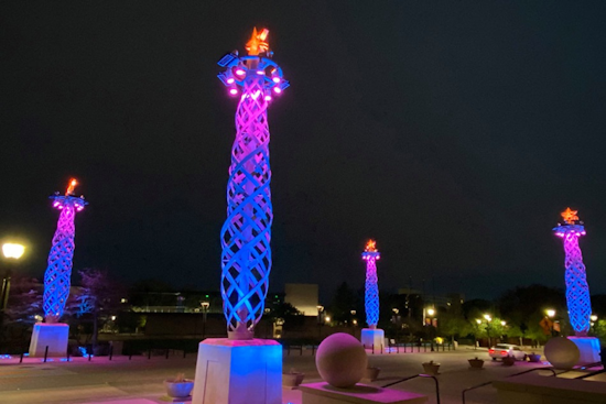 Arlington Lights Monuments in Purple for #WorldElderAbuseAwarenessDay