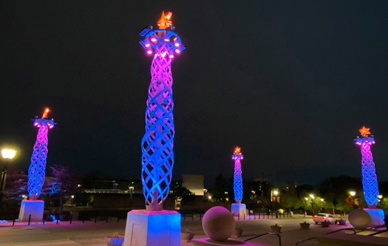 Arlington Lights Monuments in Purple for #WorldElderAbuseAwarenessDay