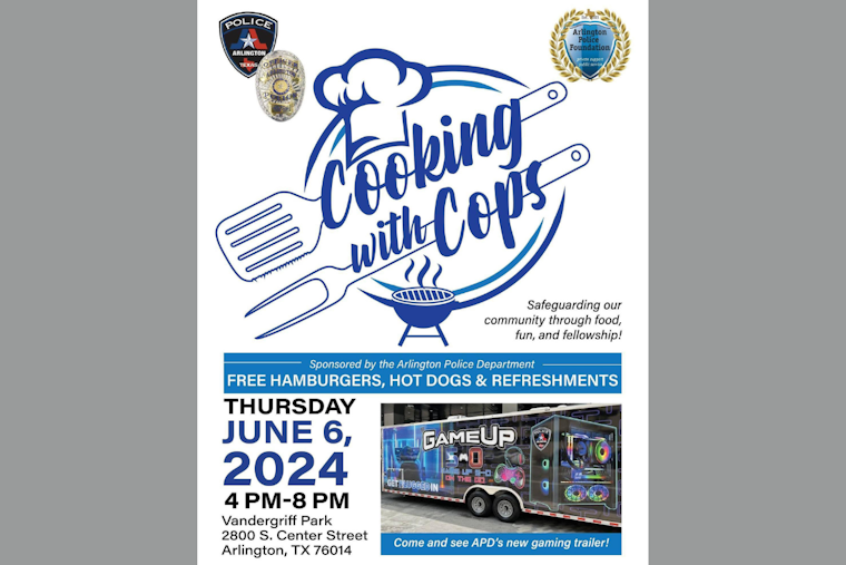 Arlington's Annual "Cooking with Cops" Event to Enhance Police-Community Relations with Gaming and Gastronomy