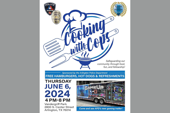 Arlington's Annual "Cooking with Cops" Event to Enhance Police-Community Relations with Gaming and Gastronomy