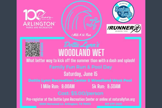 Arlington's Woodland Wet Run Combines Fitness With Fun This Saturday: Join the Race and Dive Into a Free Swim Pass